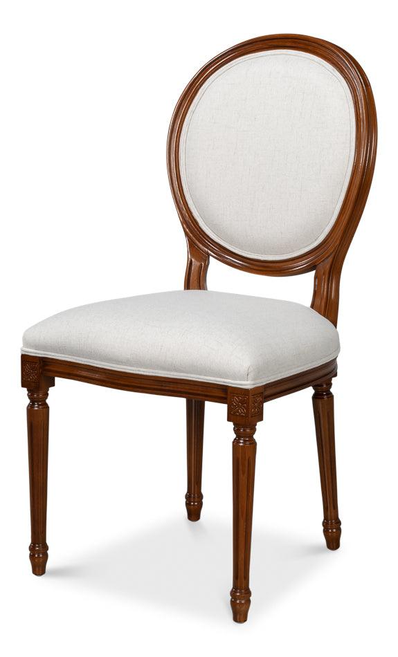 Sarreid Hugo Oval Side Chair - Brown - Set of 2 DINING CHAIRS