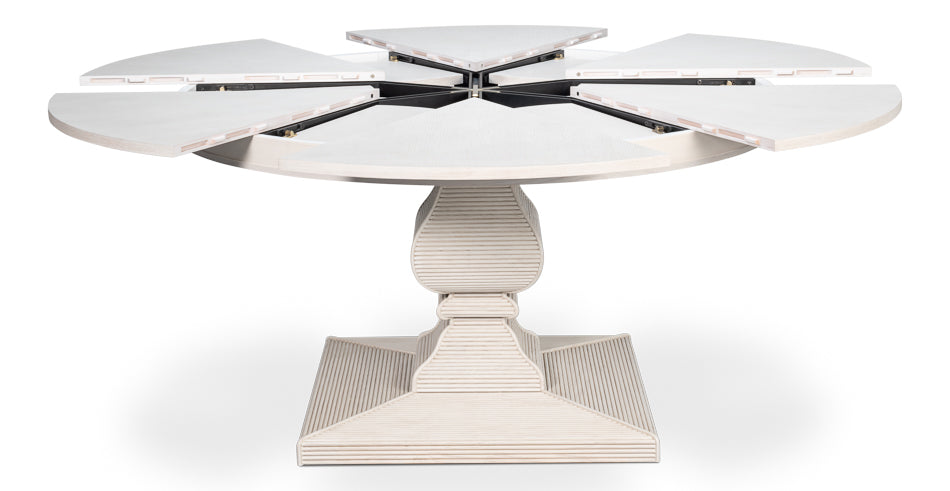 Kelso Jupe Dining Table,White,Lg