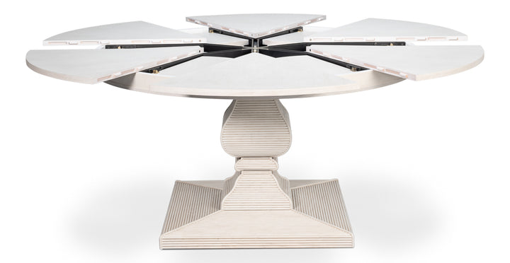 Kelso Jupe Dining Table,White,Lg