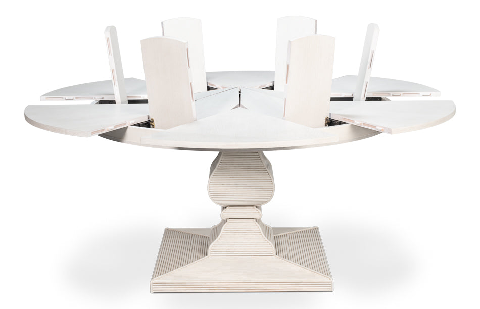 Kelso Jupe Dining Table,White,Lg