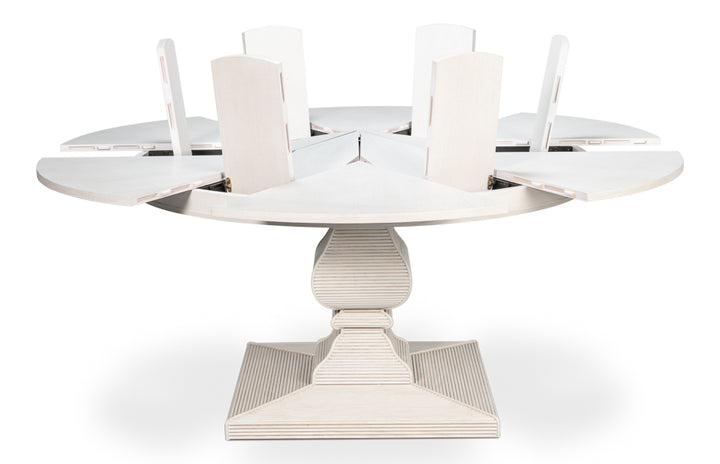 Kelso Jupe Dining Table,White,Lg