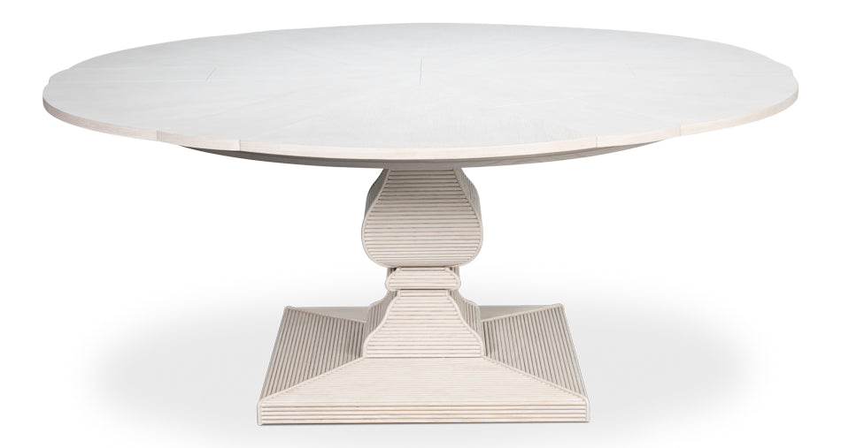Kelso Jupe Dining Table,White,Lg