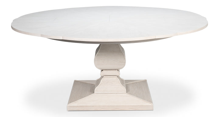 Kelso Jupe Dining Table,White,Lg