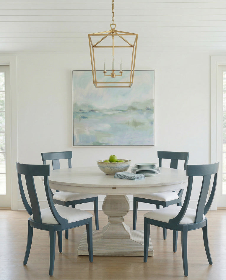 Kelso Jupe Dining Table,White,Lg