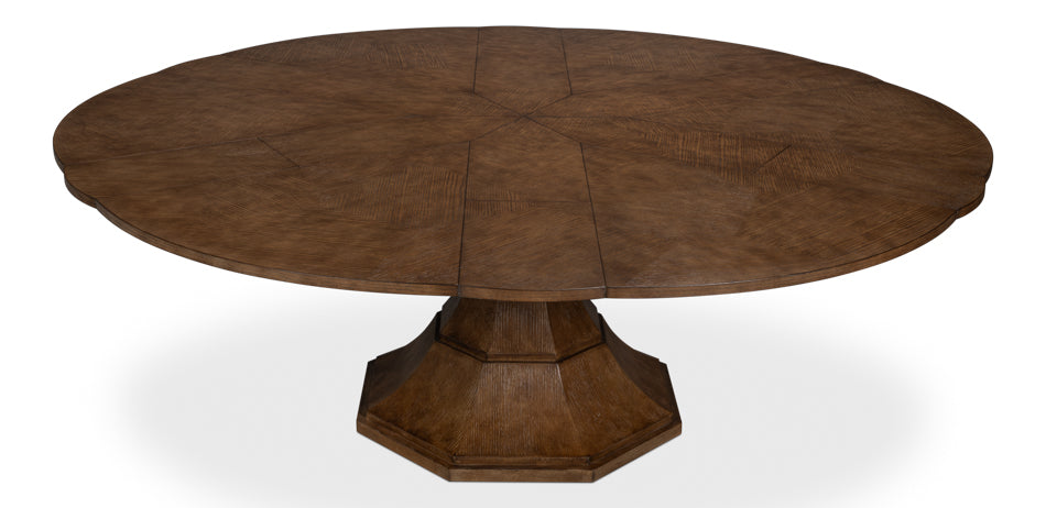 Giselle Jupe Dining Table, Lg, Lt Mink