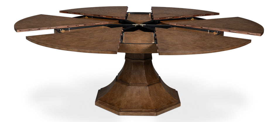 Giselle Jupe Dining Table, Lg, Lt Mink