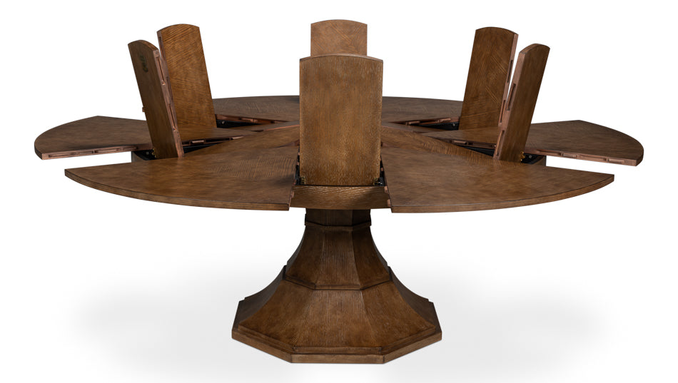 Giselle Jupe Dining Table, Lg, Lt Mink