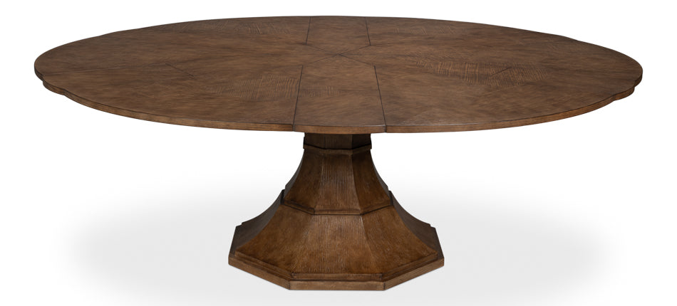 Giselle Jupe Dining Table, Lg, Lt Mink