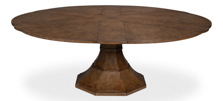 Giselle Jupe Dining Table, Lg, Lt Mink
