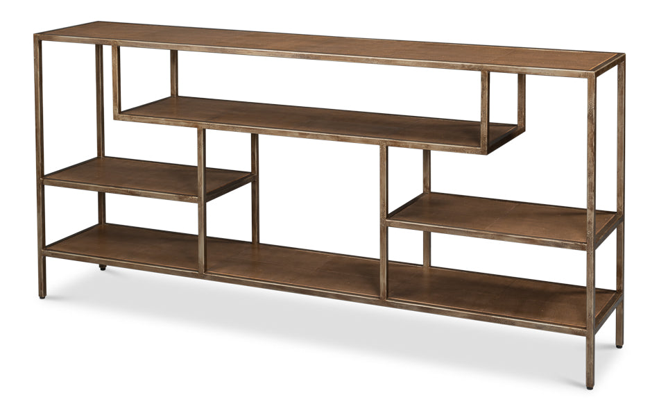 Cullum Shagreen Console, Tawny Brown