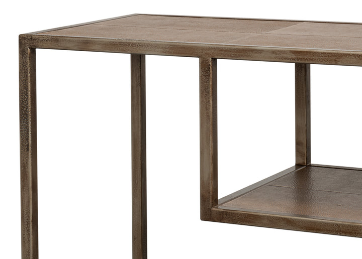 Cullum Shagreen Console, Tawny Brown