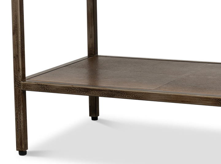 Cullum Shagreen Console, Tawny Brown