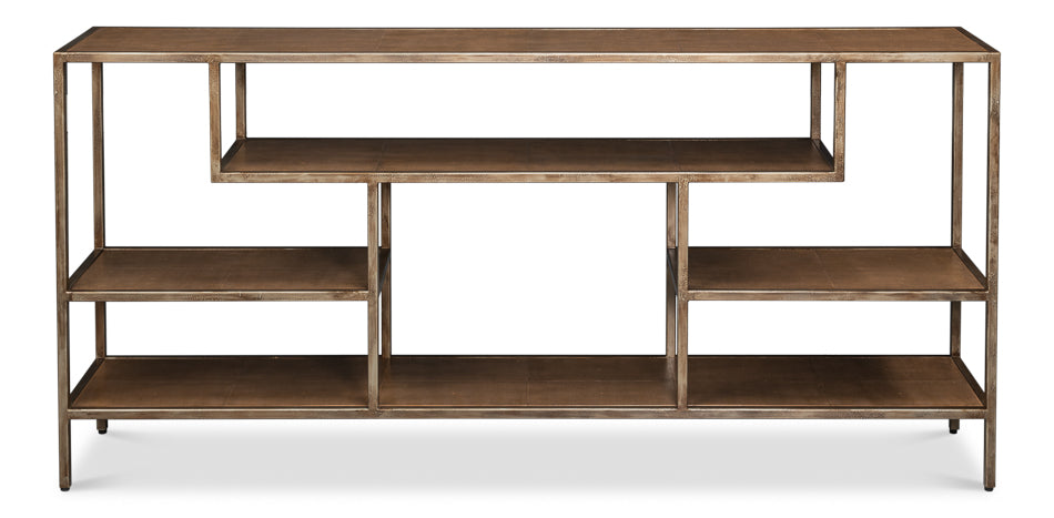 Cullum Shagreen Console, Tawny Brown