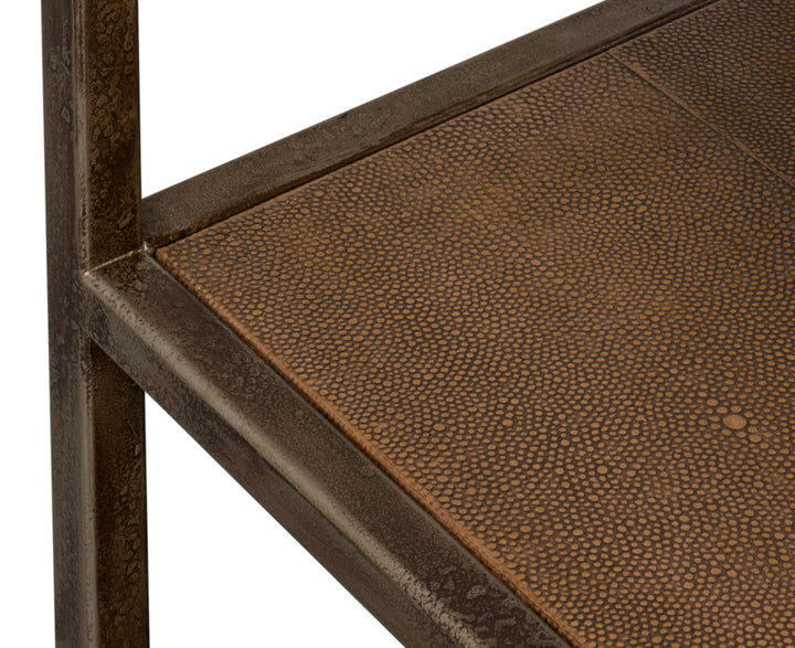 Cullum Shagreen Console, Tawny Brown