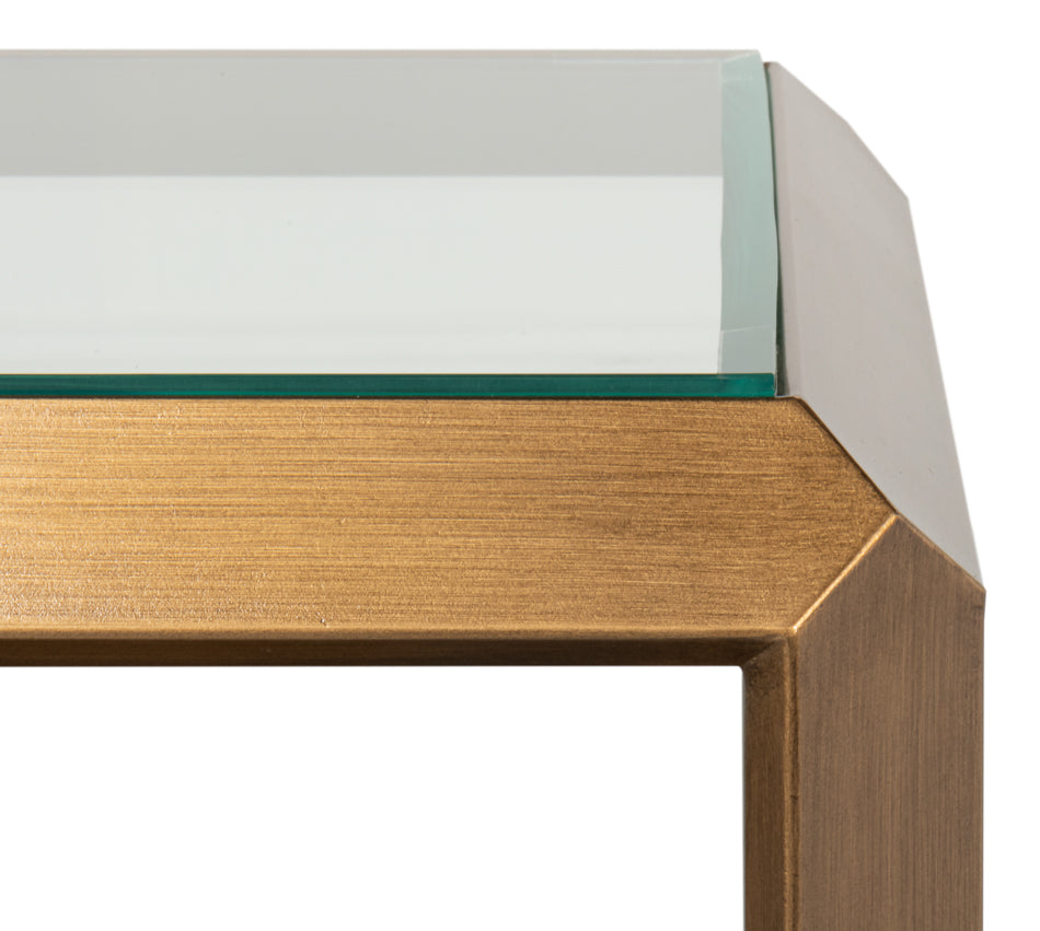 Gilbert Shagreen Side Table, Tawny Brown