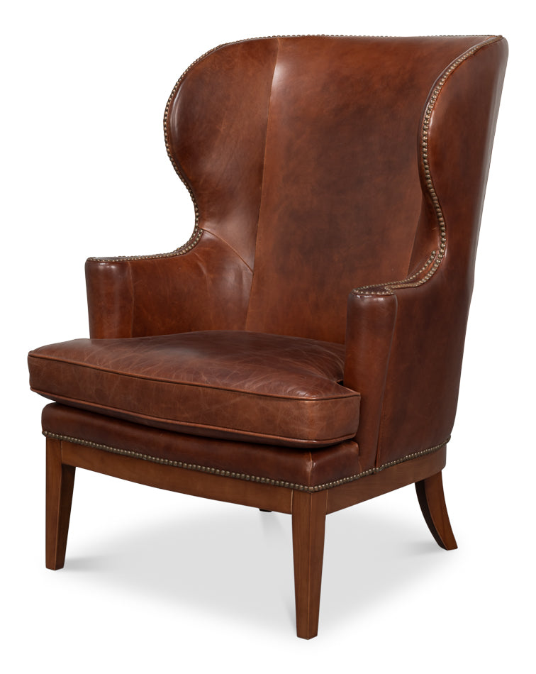 Smithfield Wing Chair, Newark Brown