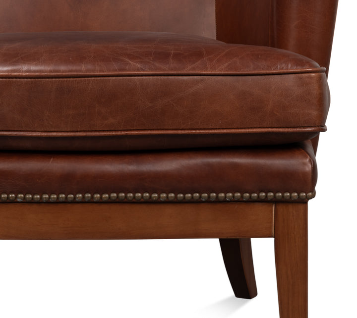 Smithfield Wing Chair, Newark Brown
