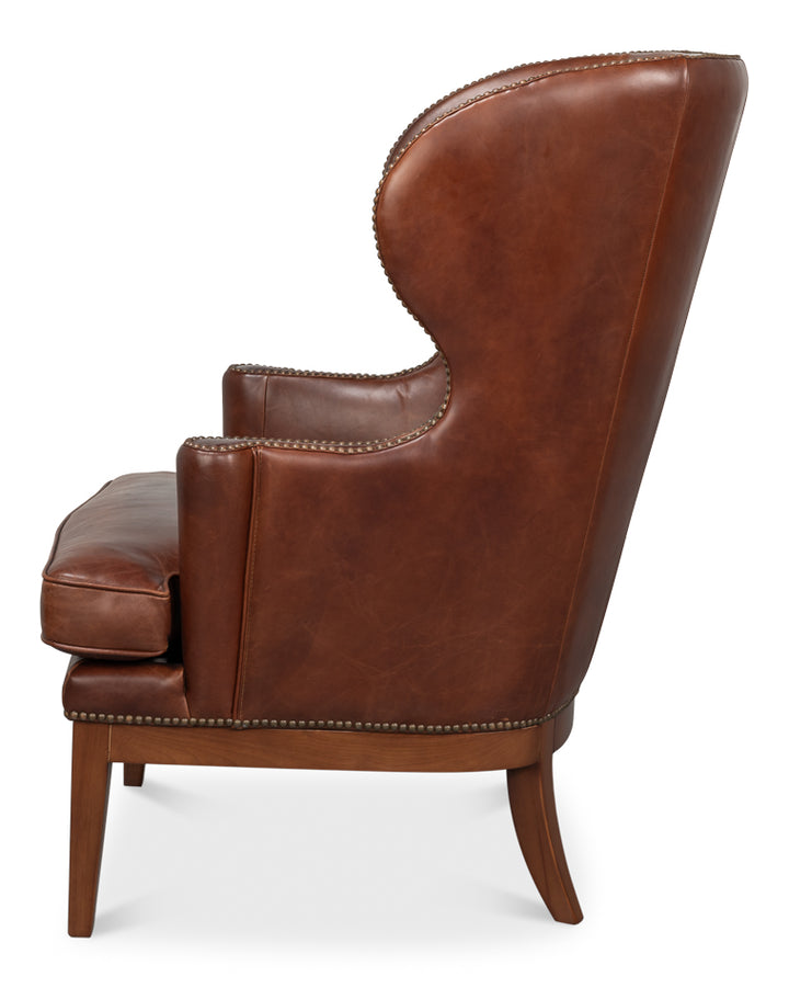 Smithfield Wing Chair, Newark Brown
