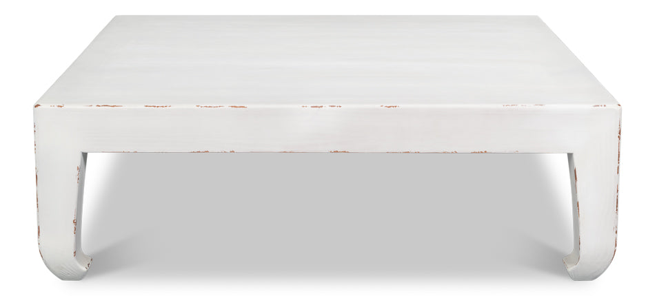 Classic Chinese Cocktail Table, White
