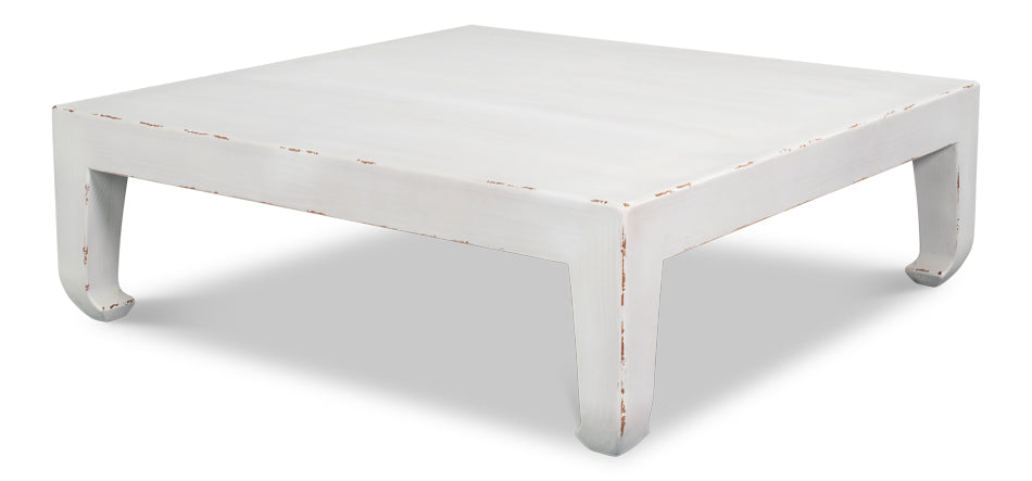Classic Chinese Cocktail Table, White