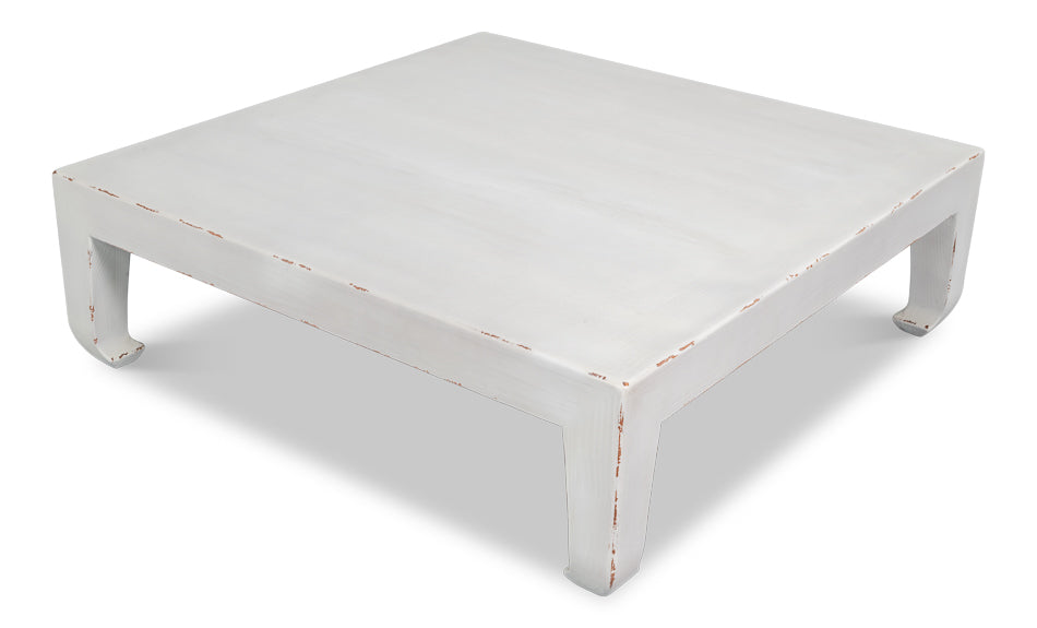 Classic Chinese Cocktail Table, White