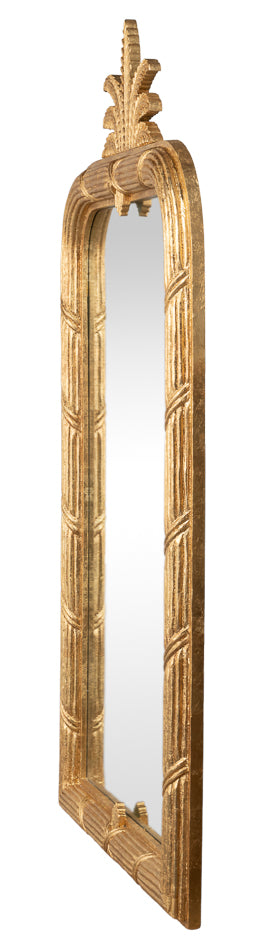 Gilded Pineapple Crest Mirrior