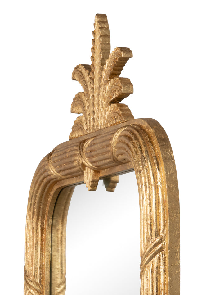 Gilded Pineapple Crest Mirrior