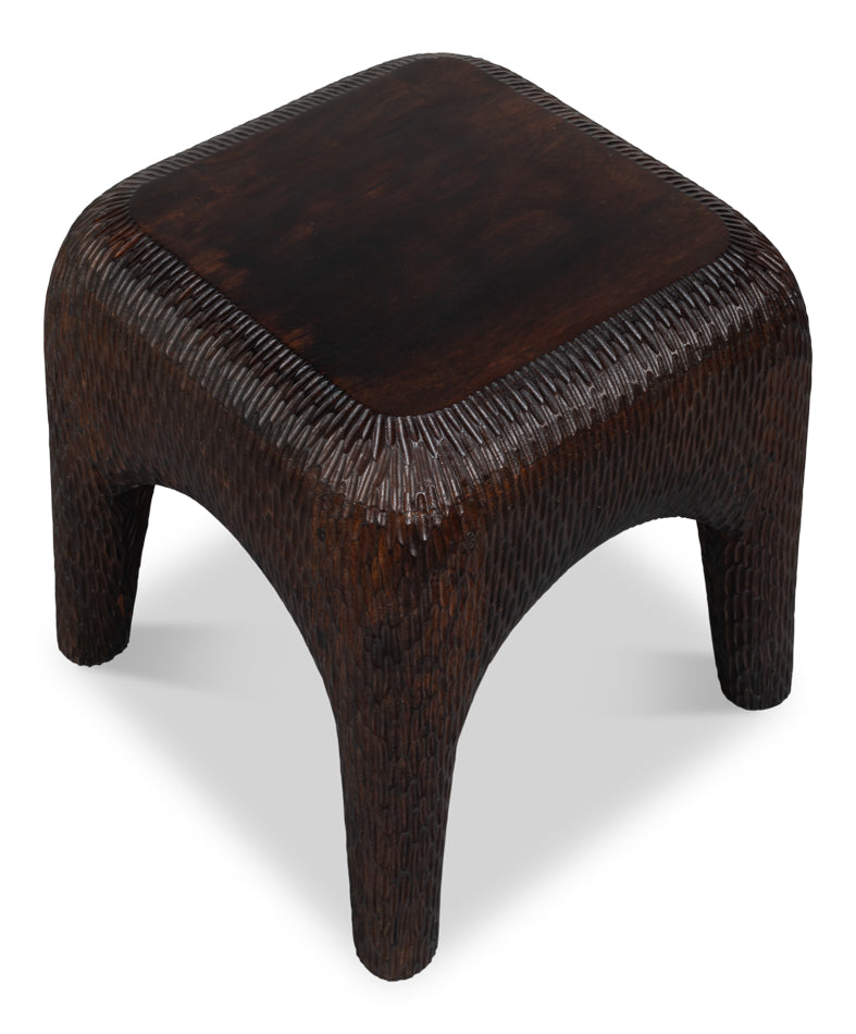 Molten Carved Side Table