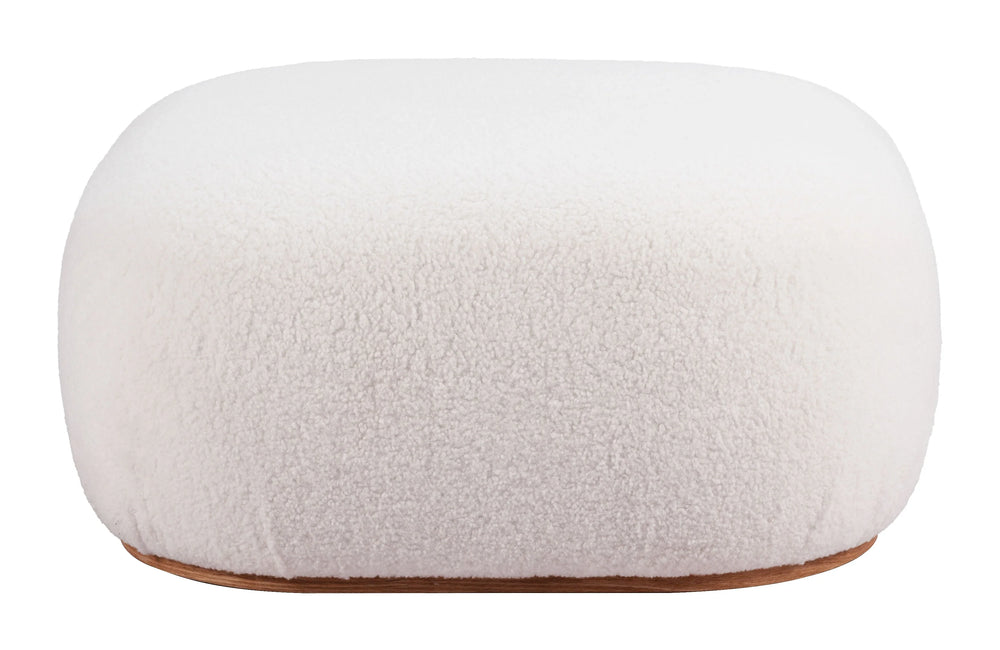 Azua Ottoman Cream - AmericanHomeFurniture