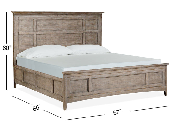 Paxton Place Dovetail Grey Queen Panel Bed - B4805-54