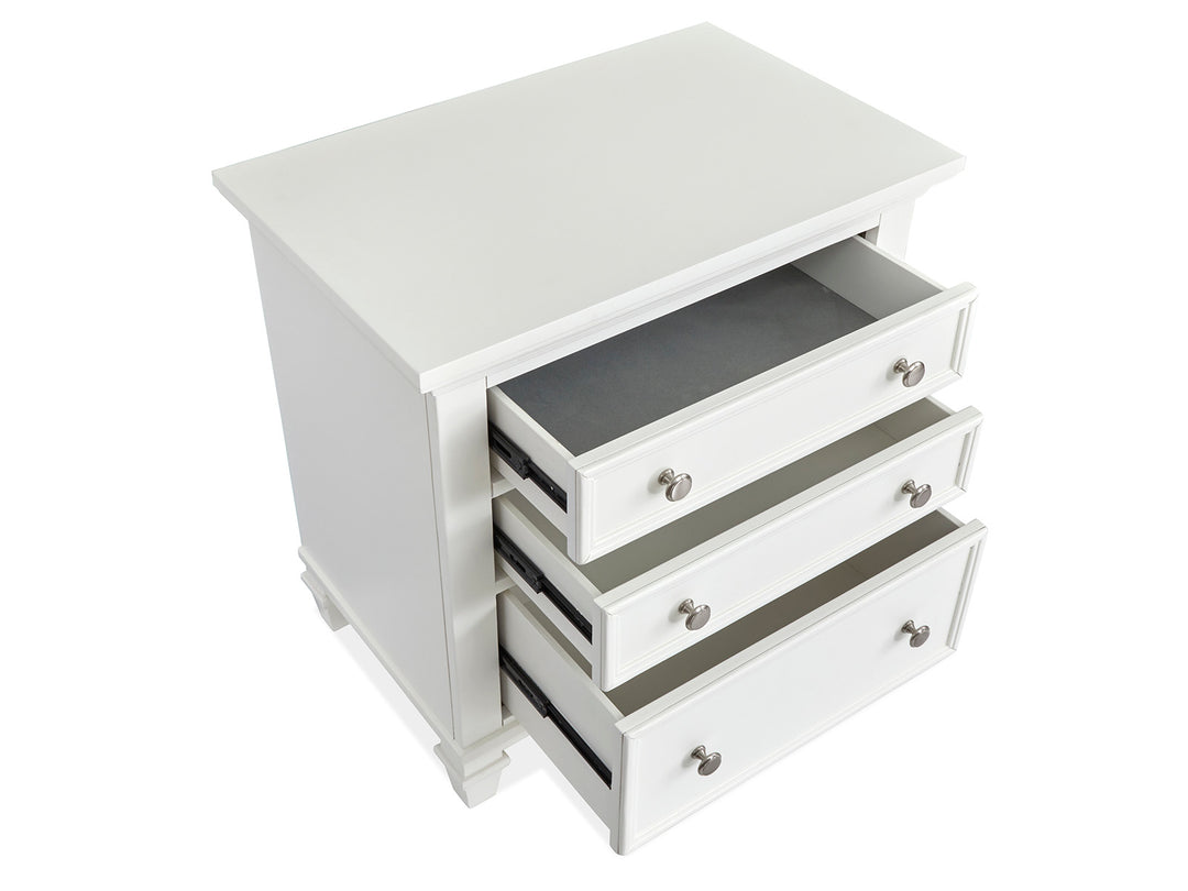 Charleston White Dove White Drawer Nightstand - B5611-01WH