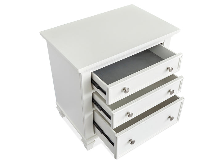 Charleston White Dove White Drawer Nightstand - B5611-01WH