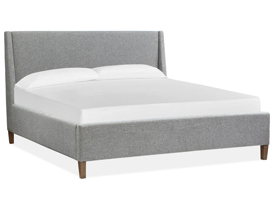 Lindon Belgian Wheat And Coffee Bean Queen Grey Upholstered Island Bed - B5570-50G