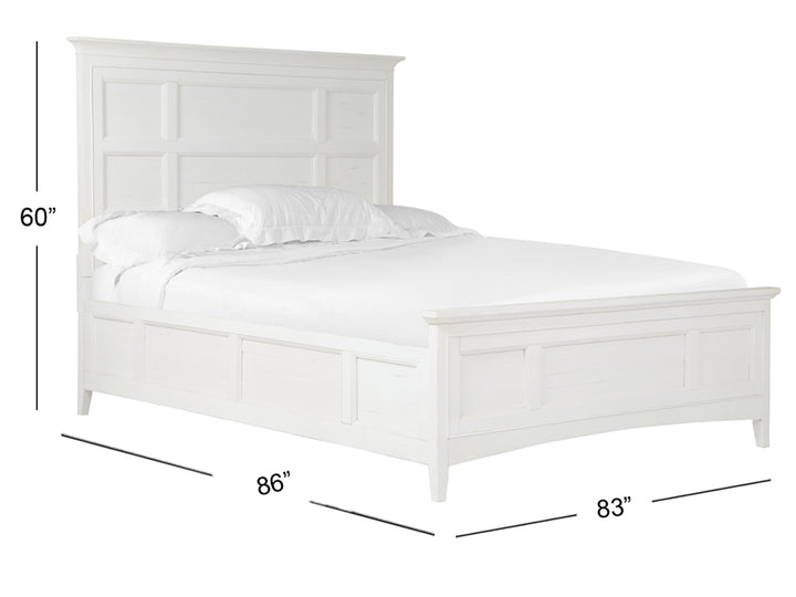 Heron Cove Chalk White And Dovetail Grey King Panel Bed - B4400-64