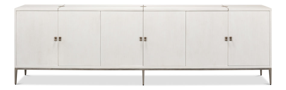 American Home Furniture | Sarreid - Barton Cabinet - Working White