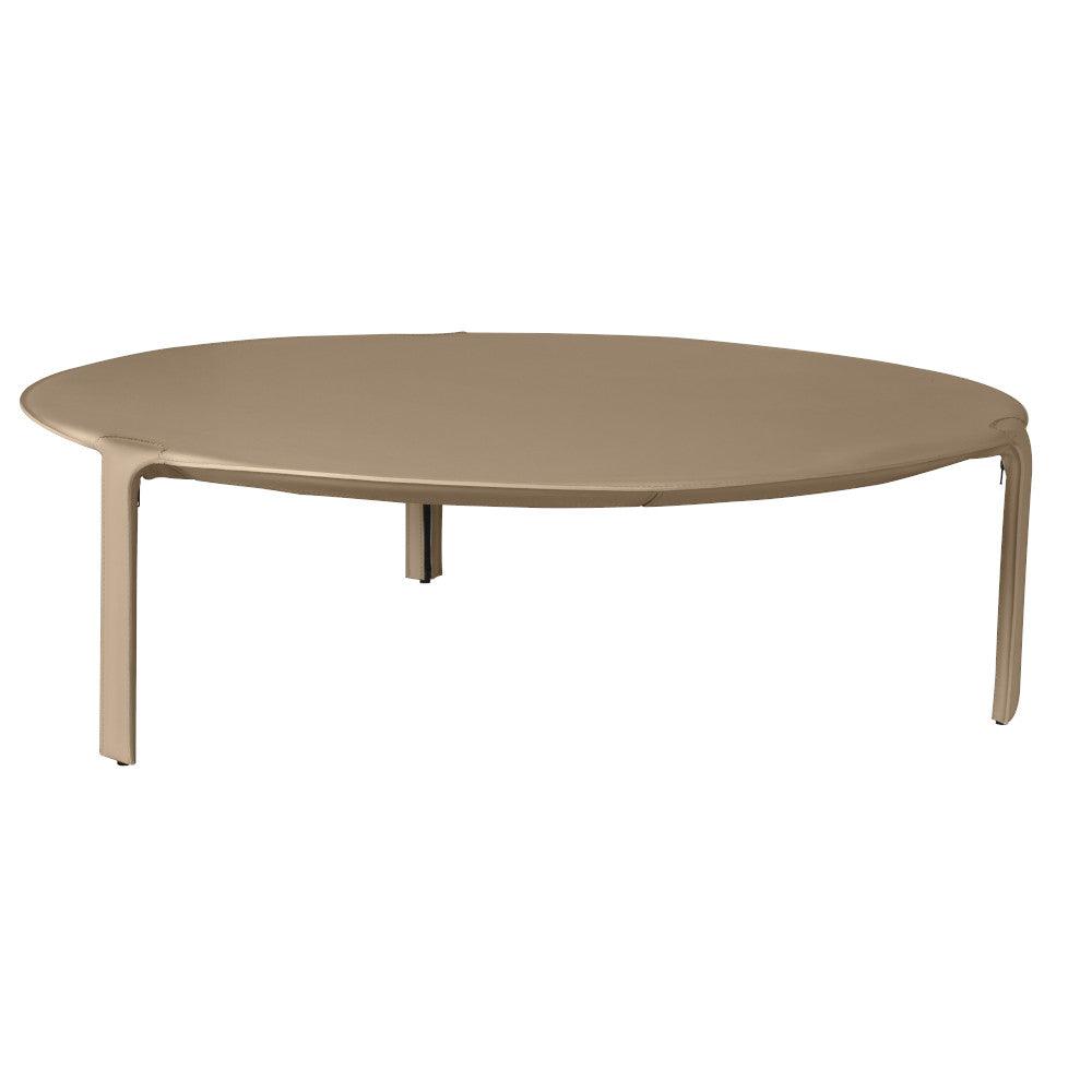 Oggetti Libro Round Cocktail Table, Taupe COFFEE TABLES