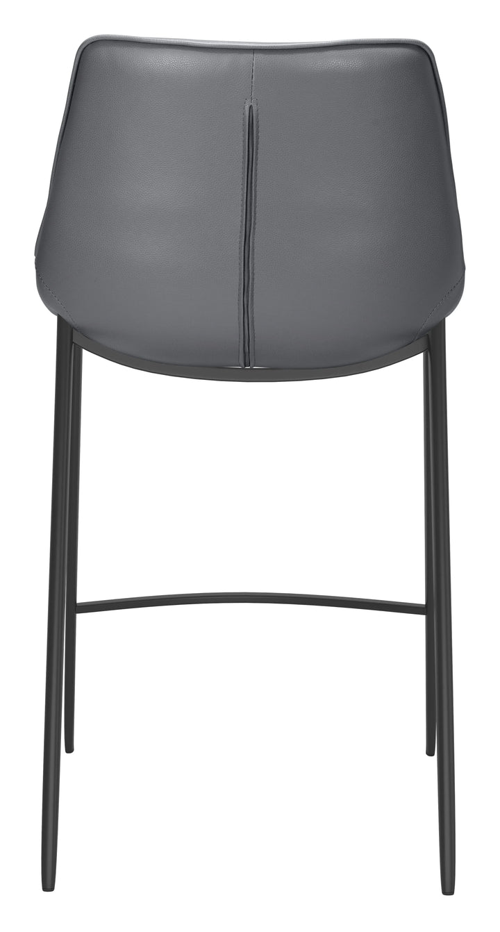 Magnus Counter Stool (Set of 2) Dark Gray & Black - AmericanHomeFurniture