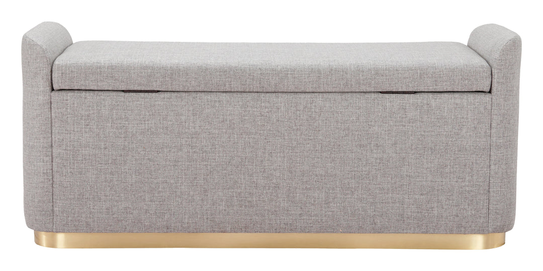 Dobo Storage Bench Gray - AmericanHomeFurniture