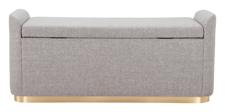 Dobo Storage Bench Gray - AmericanHomeFurniture