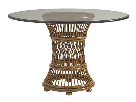 Tommy Bahama Home Bali Hai Aruba Dining Table With 36 Inch Glass Top DINING TABLES
