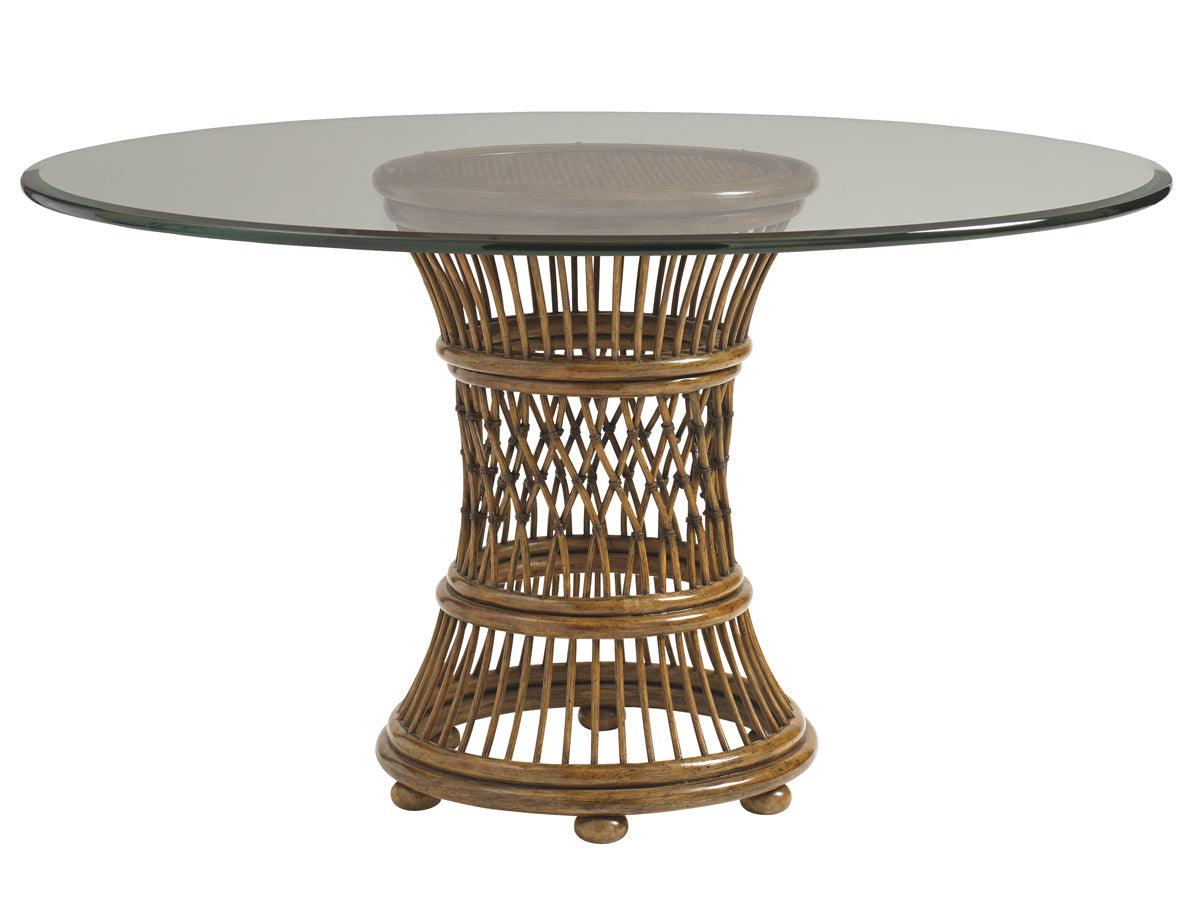 Tommy Bahama Home Bali Hai Aruba Dining Table With 48 Inch Glass Top DINING TABLES
