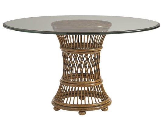 Tommy Bahama Home Bali Hai Aruba Dining Table With 48 Inch Glass Top DINING TABLES