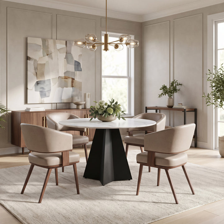 Poise Dining Chair Brown & Walnut - 111335