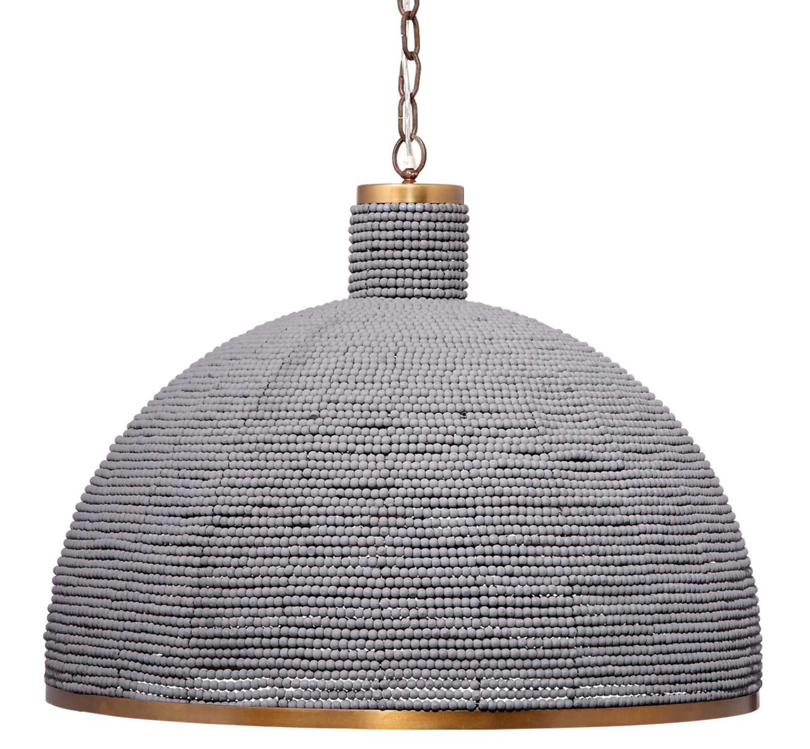 Jamie Young Big Sur 1-Light Beaded Chandelier, Slate Blue CHANDELIERS