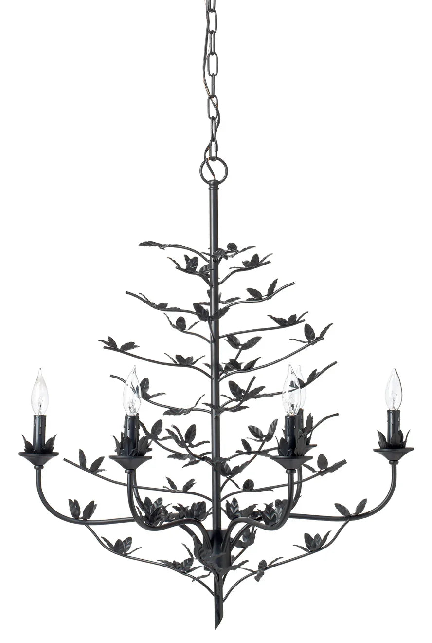Jamie Young Blooming Iron 6-Light Chandelier, Black CHANDELIERS