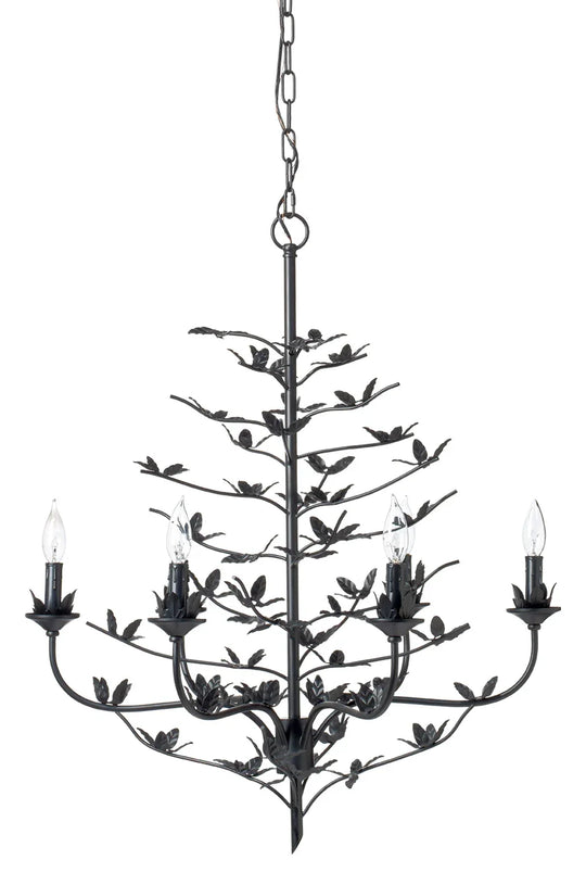 Jamie Young Blooming Iron 6-Light Chandelier, Black CHANDELIERS