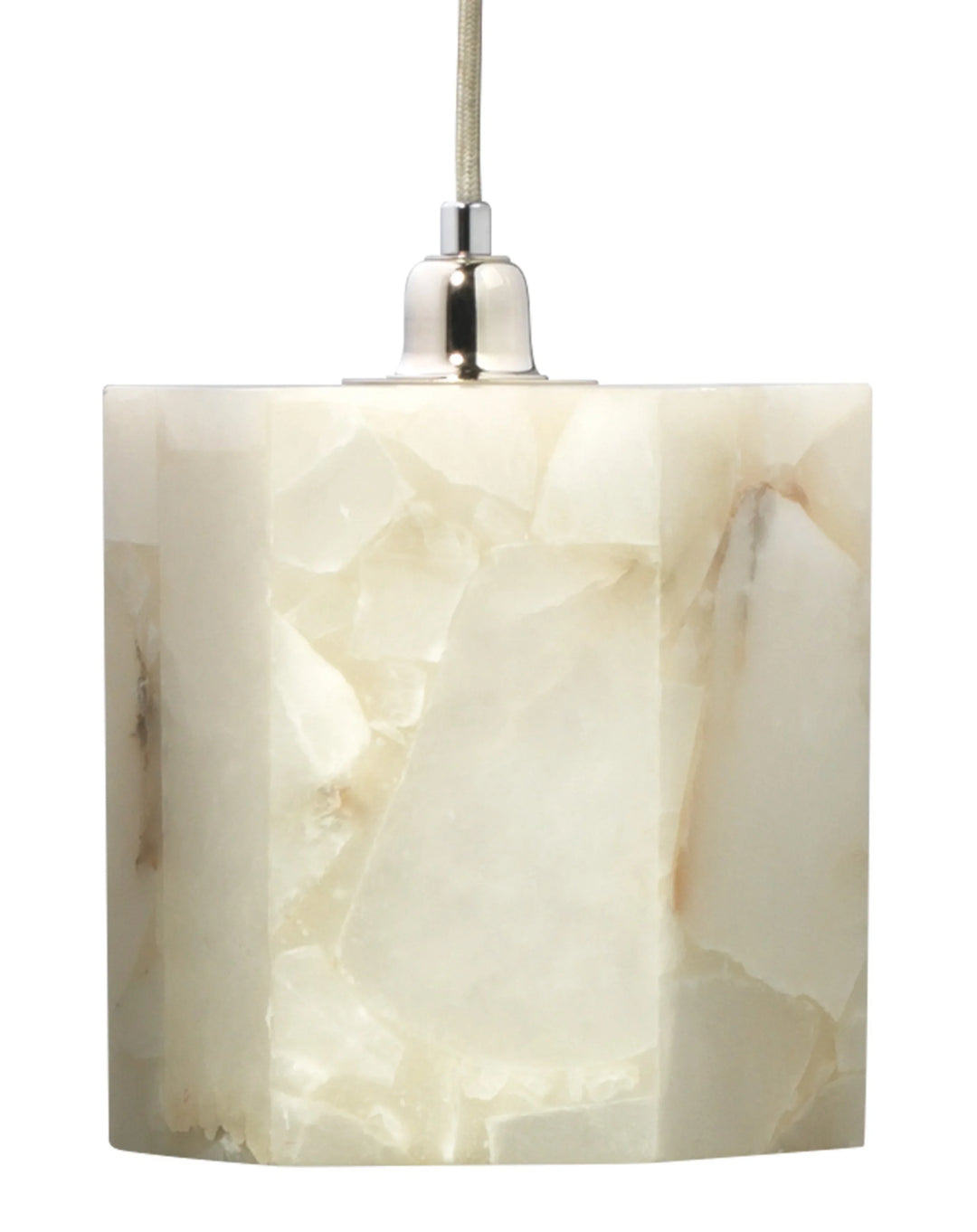 Borealis Alabaster Hexagon 1-Light Pendant - AmericanHomeFurniture