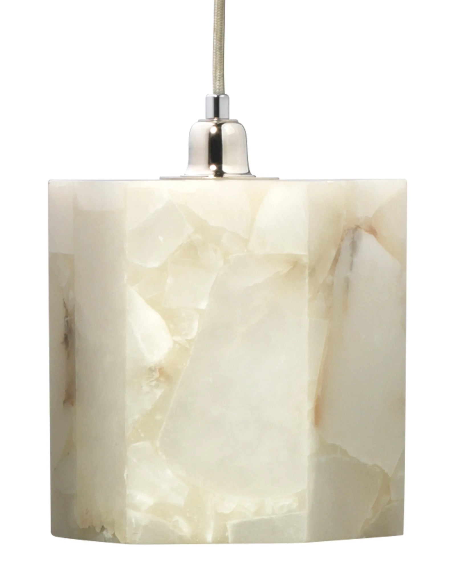 Jamie Young Borealis Alabaster Hexagon 1-Light Pendant PENDANT LIGHTING