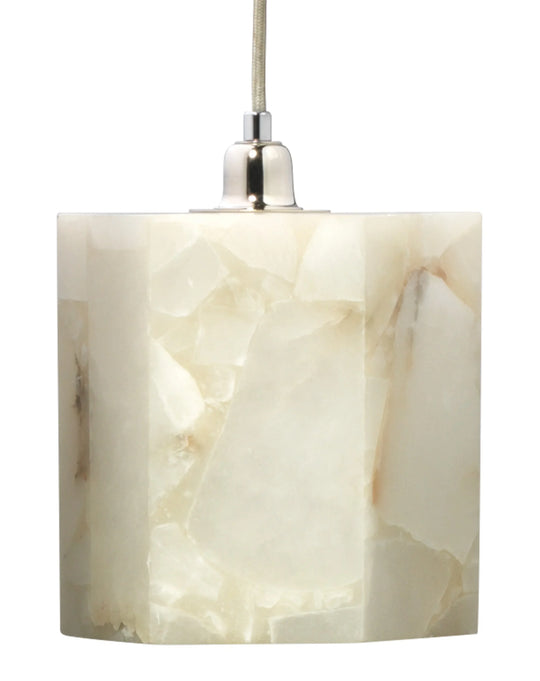 Jamie Young Borealis Alabaster Hexagon 1-Light Pendant PENDANT LIGHTING