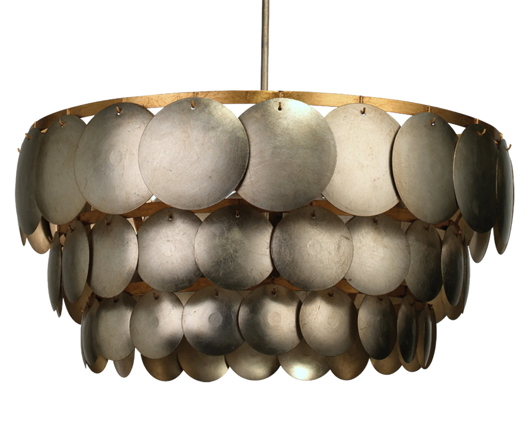 Calypso Three Tier 4-Light Iron Chandelier - AmericanHomeFurniture